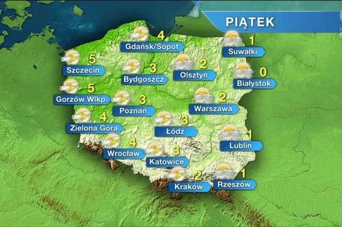 Piątek będzie pogodny. Uważajmy na mgły