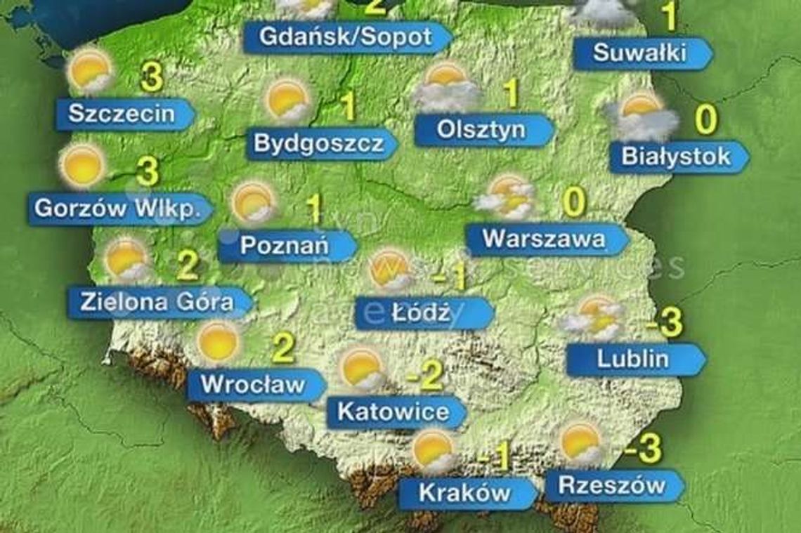 Piątek pogodny. -3 stopnie w Lubelskiem Piątek pogodny. -3 stopnie w Lubelskiem