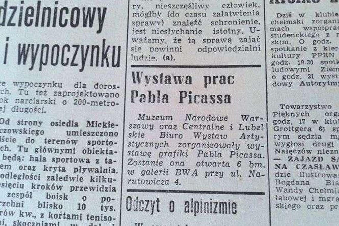 Picasso wraca do Lublina. Jak to było 48 lat temu?