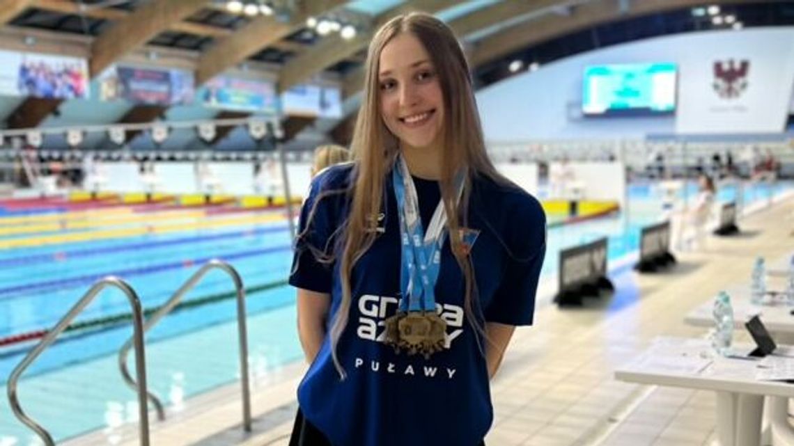 Pięć złotych medali Gabrieli Król z Wisły Puławy na MPJ w pływaniu