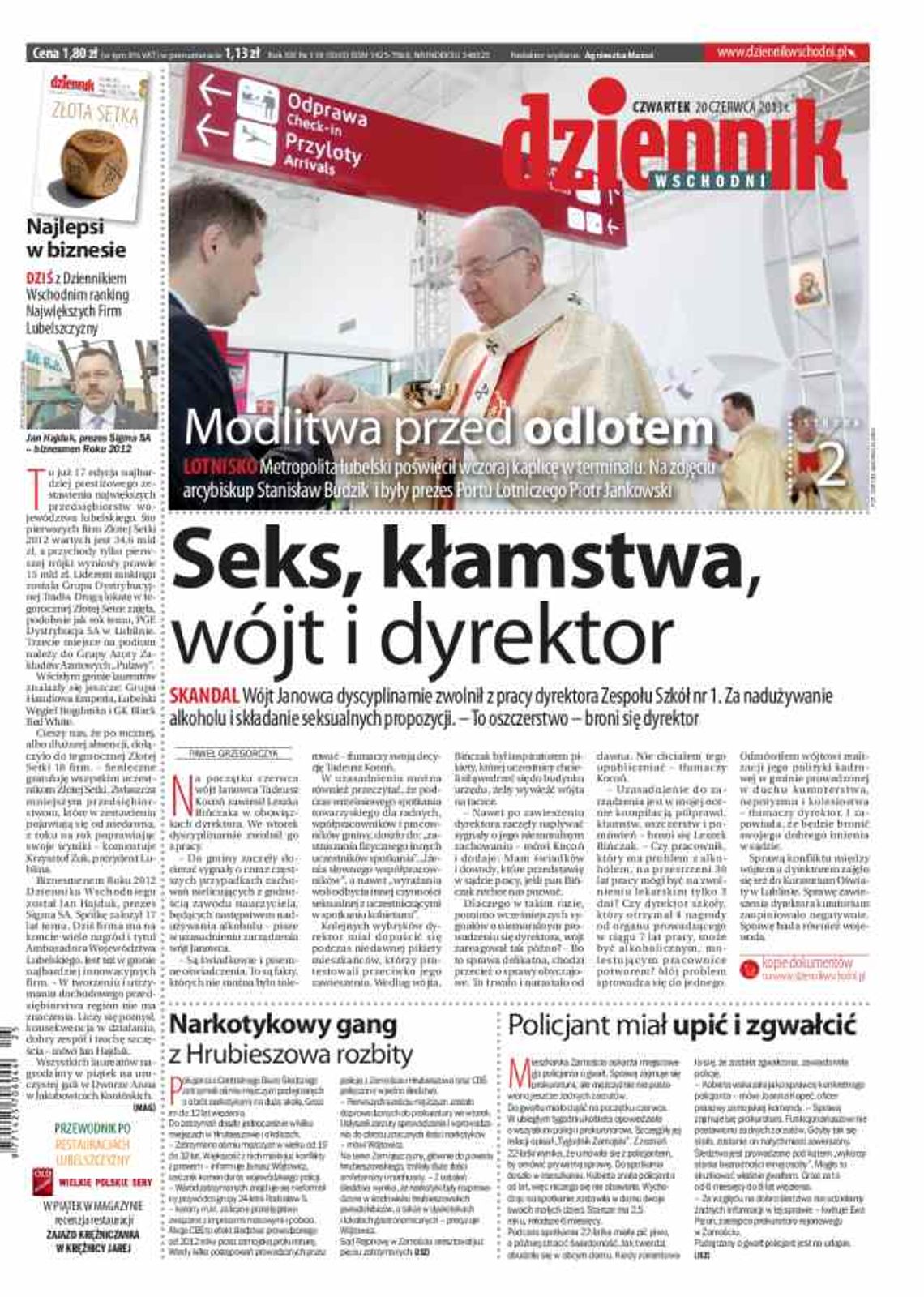 Pierwsza strona Dziennik Wschodni