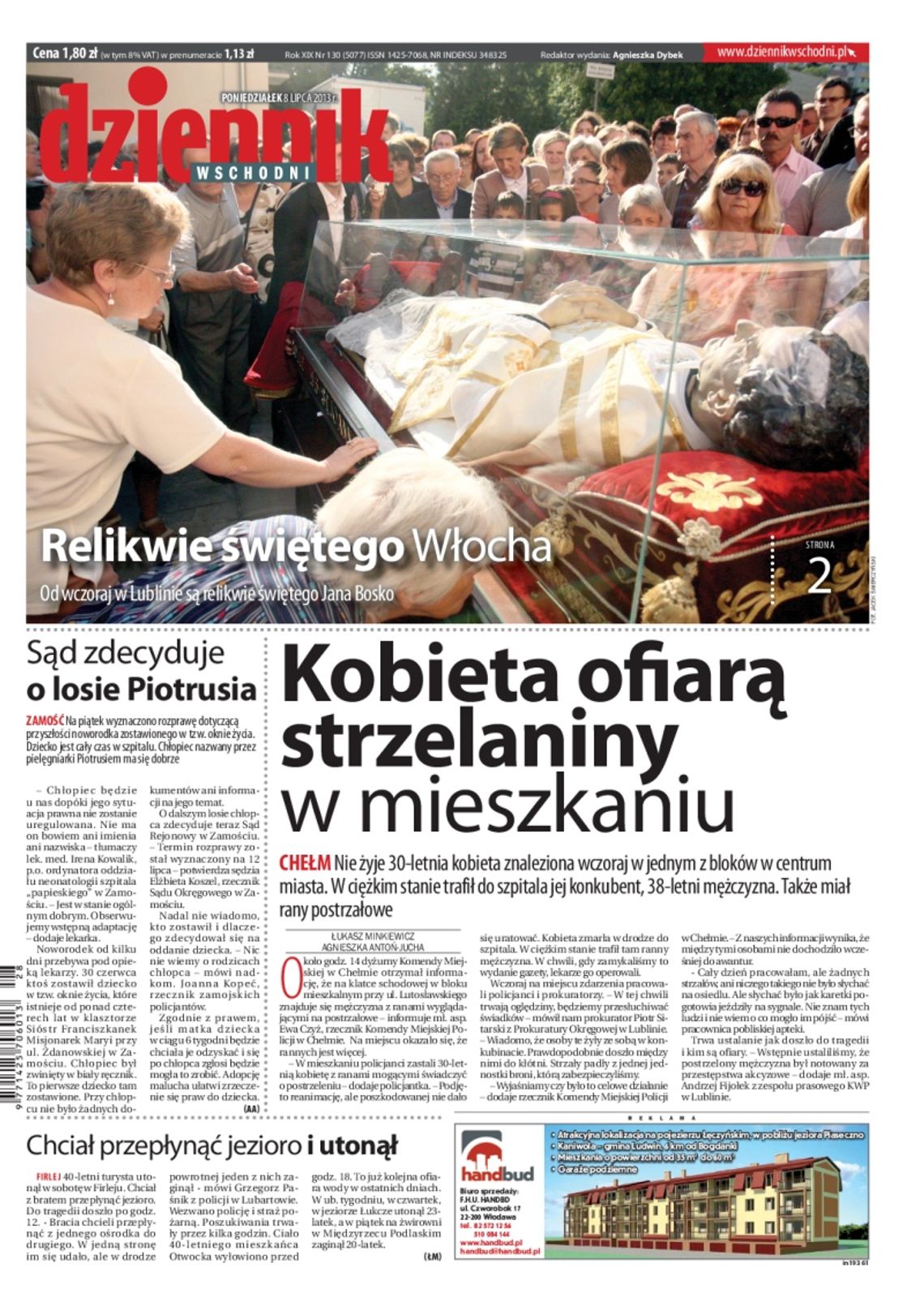 Pierwsza strona - Dziennik Wschodni