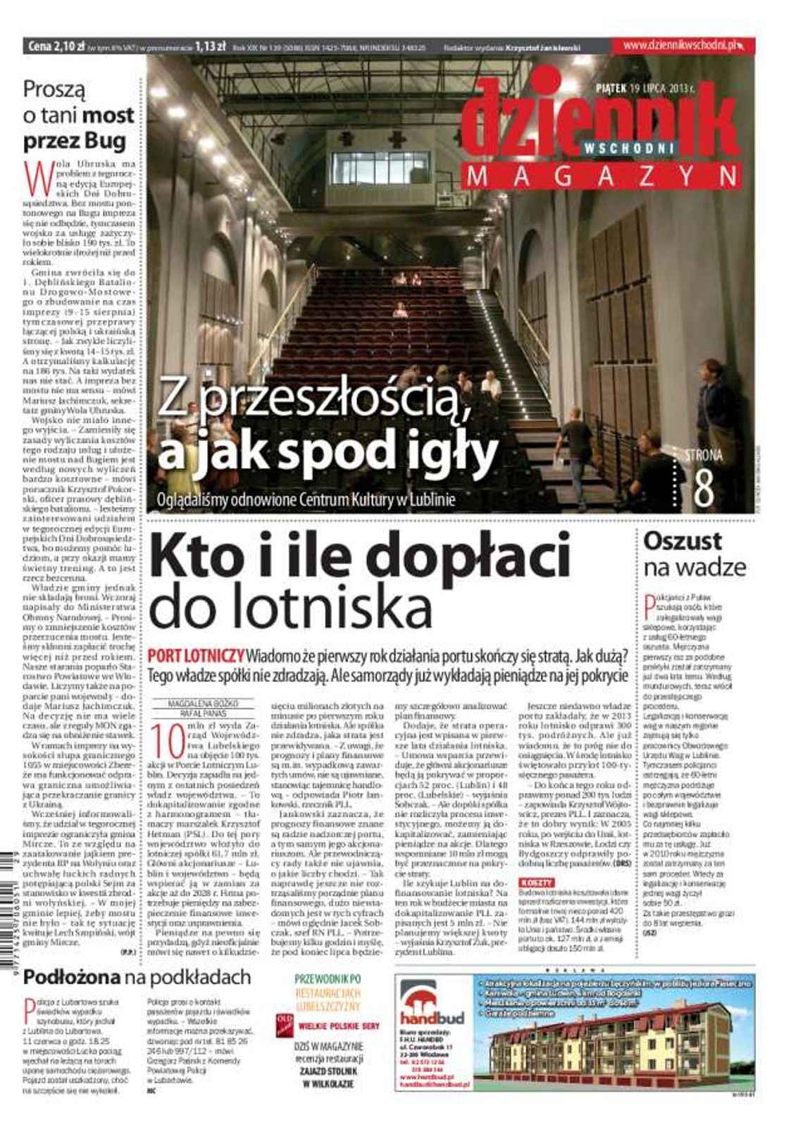 Pierwsza strona Dziennik Wschodni