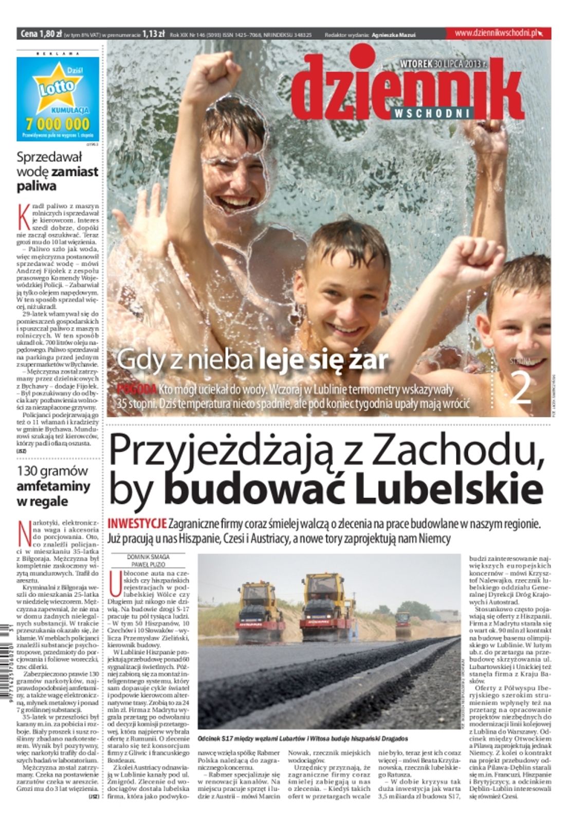 Pierwsza strona Dziennik Wschodni