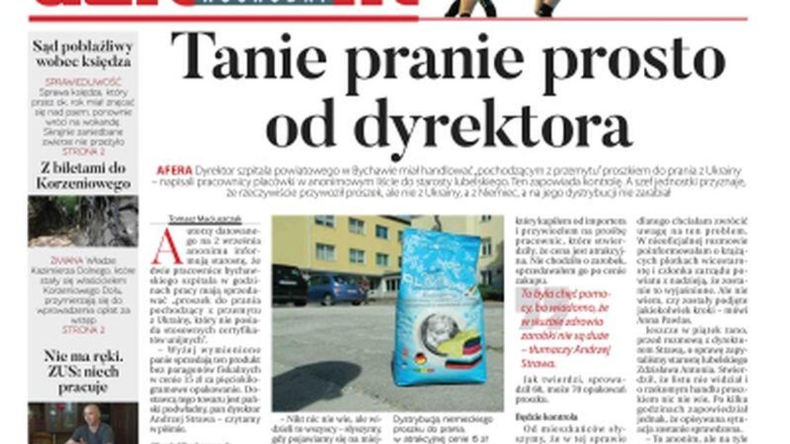 Pierwsza strona Dziennika Wschodniego 09.09.2019