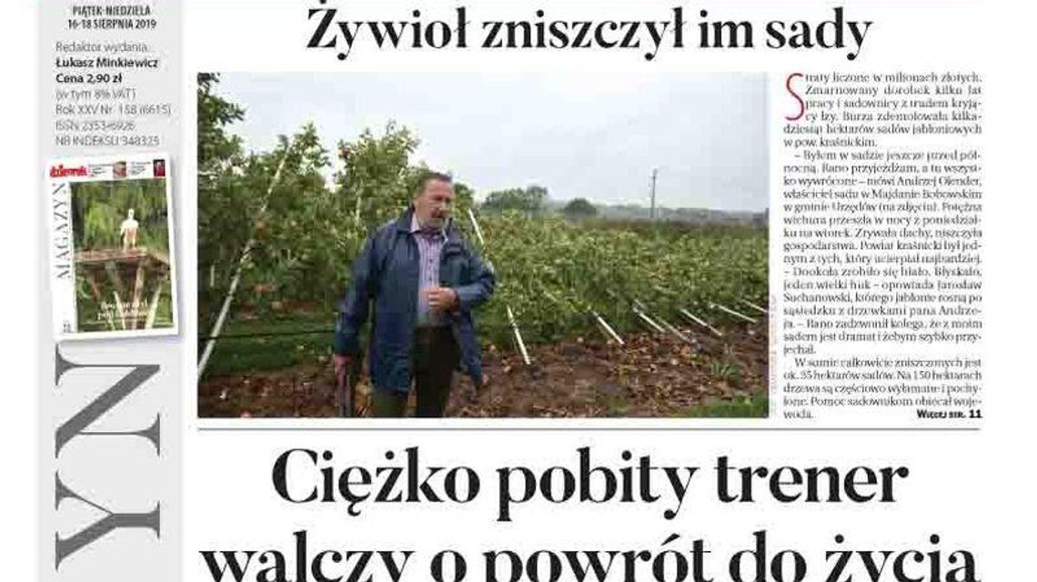 Pierwsza strona Dziennika Wschodniego 16.08.2019