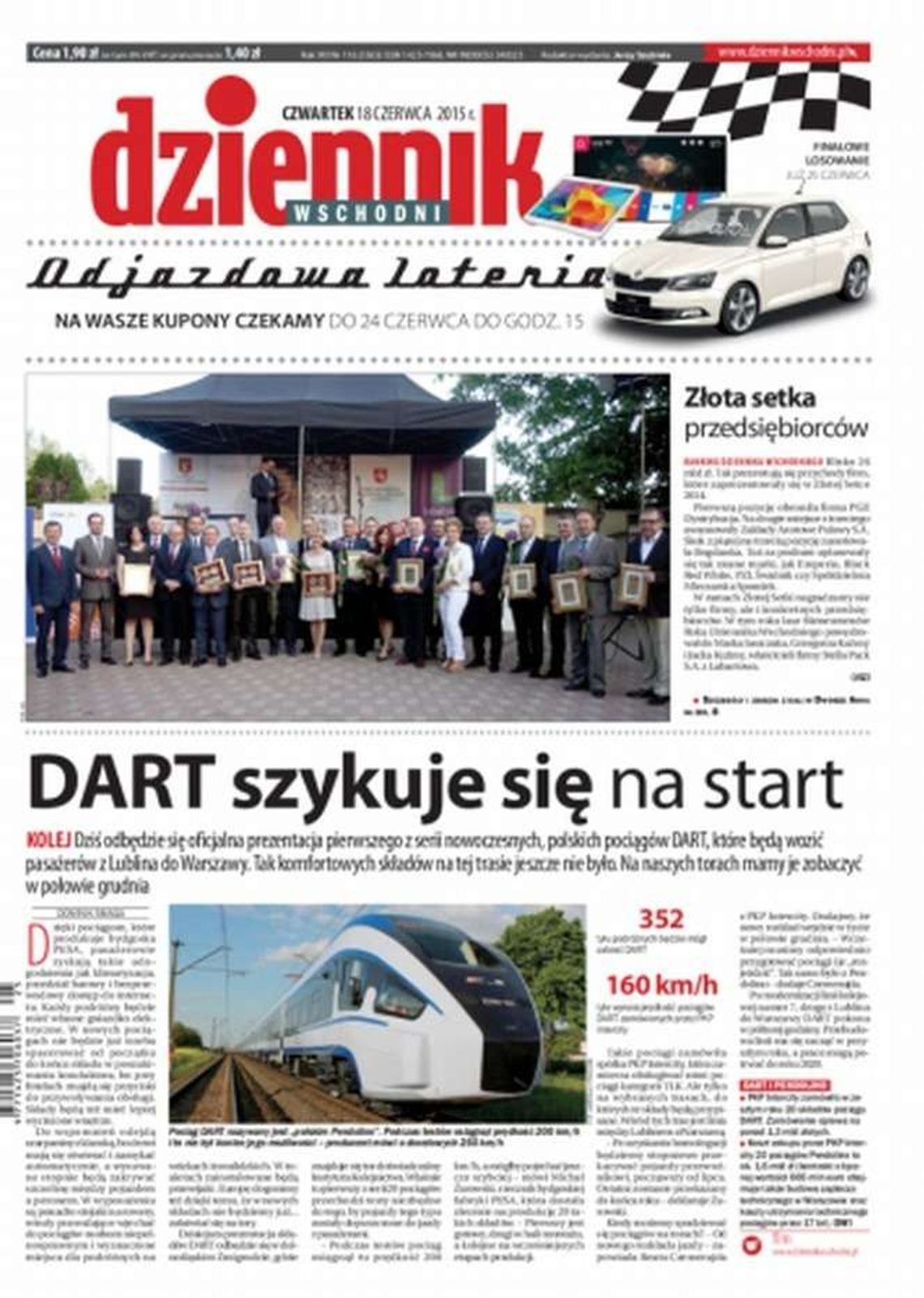 Pierwsza strona Dziennika Wschodniego