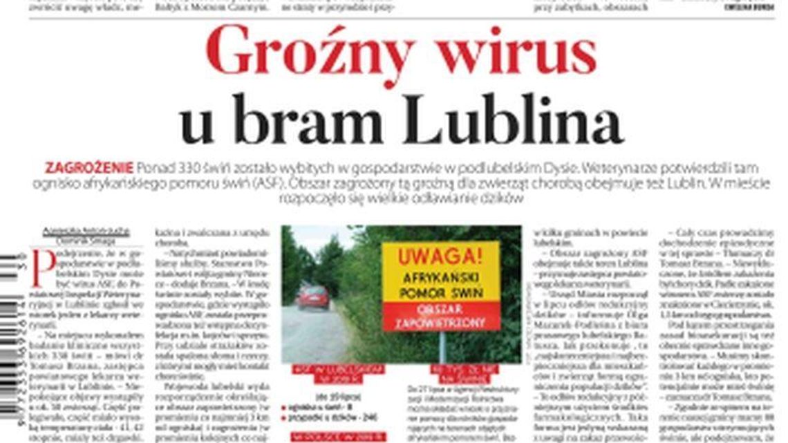 Pierwsza strona Dziennika Wschodniego 22.07.2019