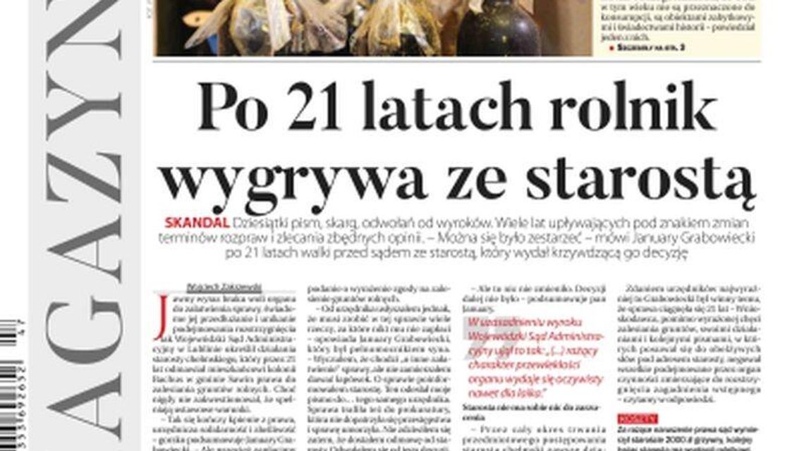 Pierwsza strona Dziennika Wschodniego 22.11.2019