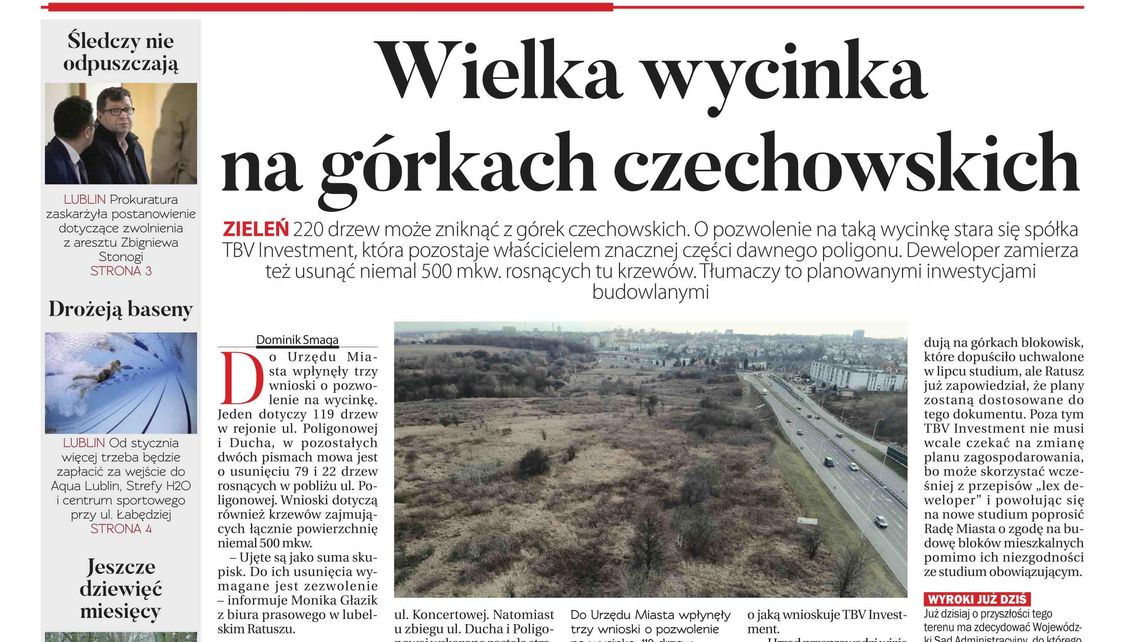 Pierwsza strona Dziennika Wschodniego 30.12.2019