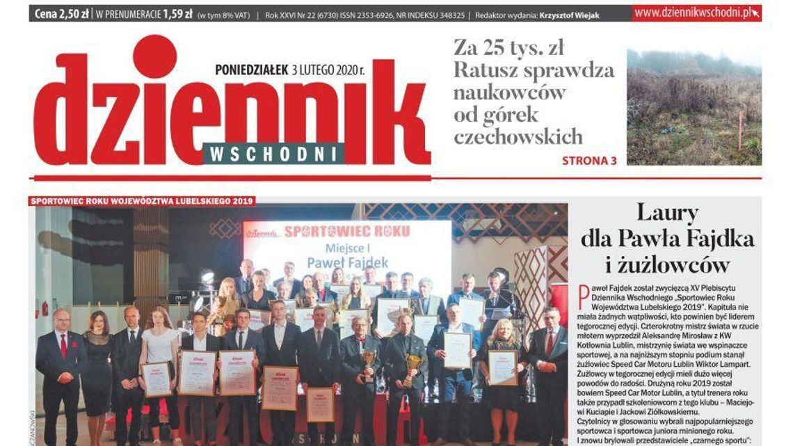 Pierwsza strona Dziennika Wschodniego z 03.02.2020