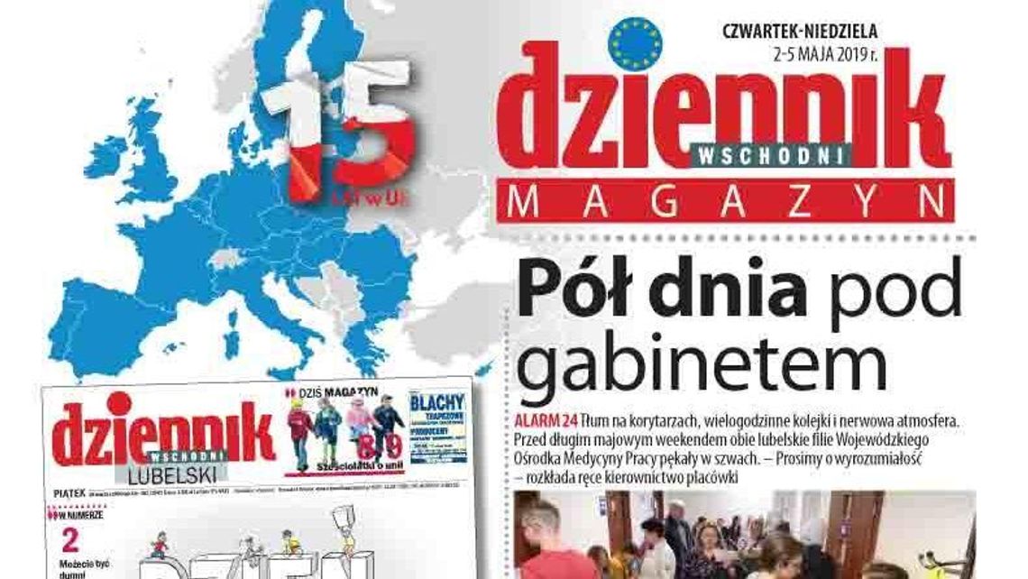 Pierwsza strona Dziennika Wschodniego z 1.05.2019