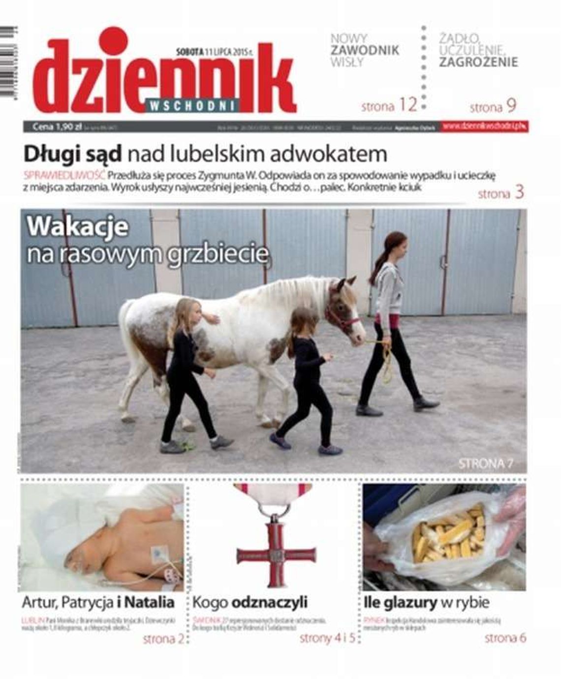 Pierwsza strona Dziennika Wschodniego z 11 lipca 2015