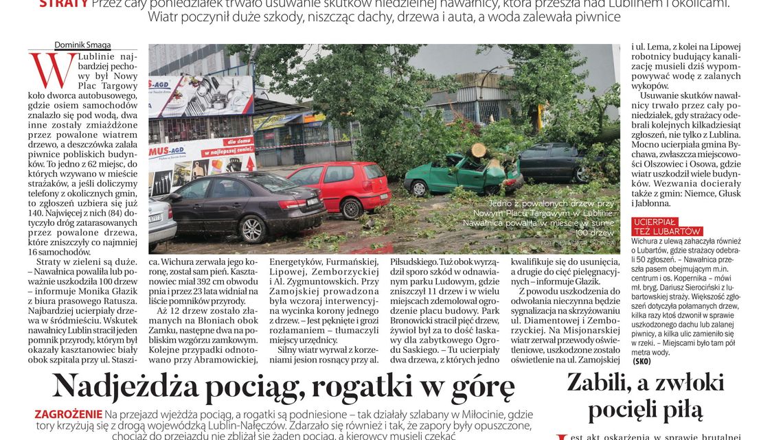  Pierwsza strona Dziennika Wschodniego z 11 sierpnia 2020 r. 