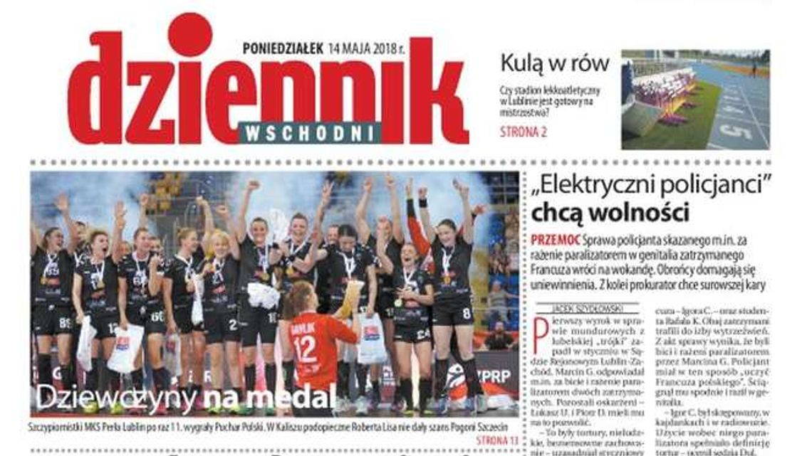Pierwsza strona Dziennika Wschodniego z 14 maja 2018 r.