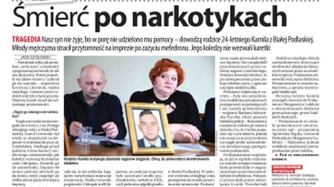 Pierwsza strona Dziennika Wschodniego z 15 lutego 2019