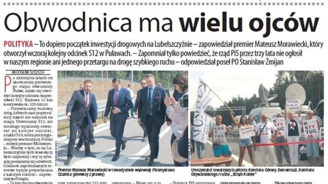 Pierwsza strona Dziennika Wschodniego z 23 sierpnia 2018 roku