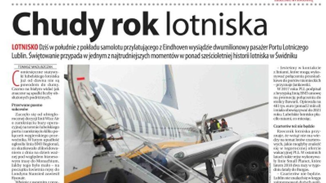 Pierwsza strona Dziennika Wschodniego z 24.04.2019