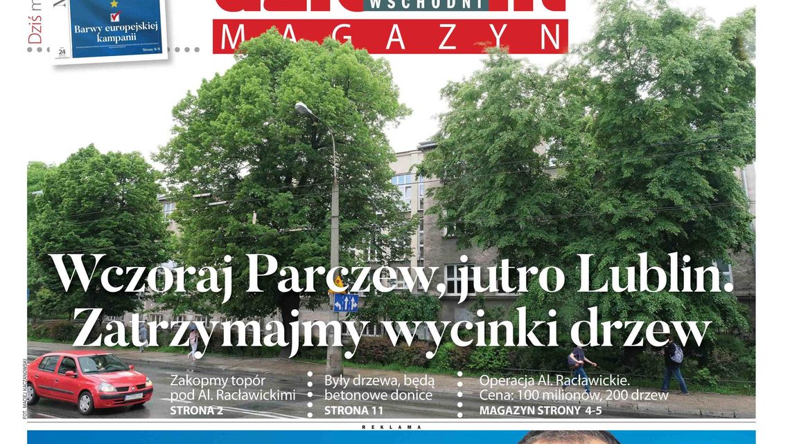 Pierwsza strona Dziennika Wschodniego z 24.05.2019