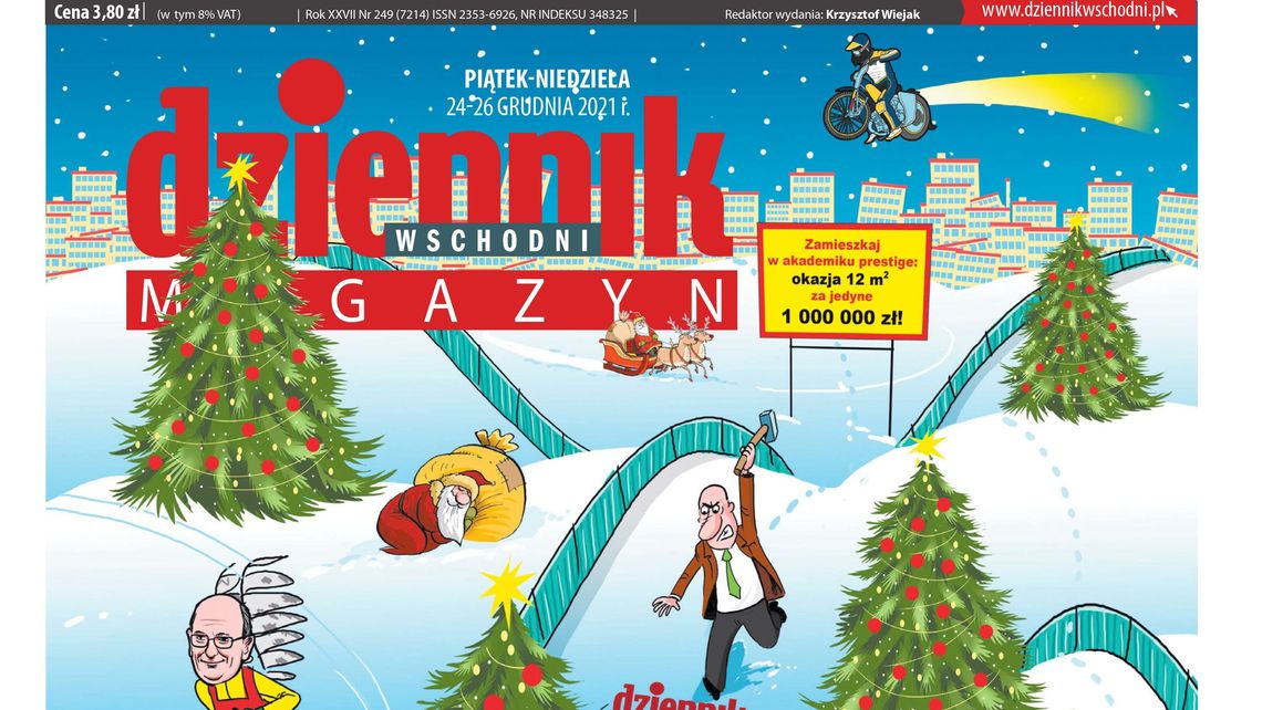 Pierwsza strona Dziennika Wschodniego z 24 grudnia 2021 roku