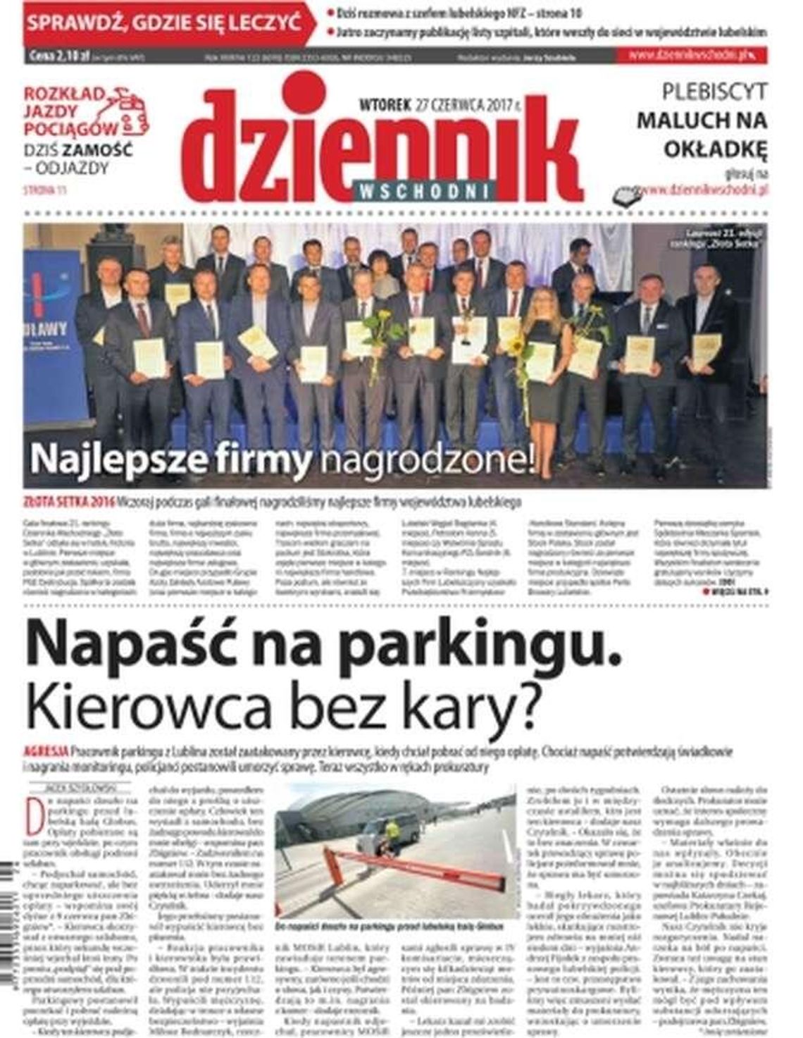 Pierwsza strona Dziennika Wschodniego z 27 czerwca 2017