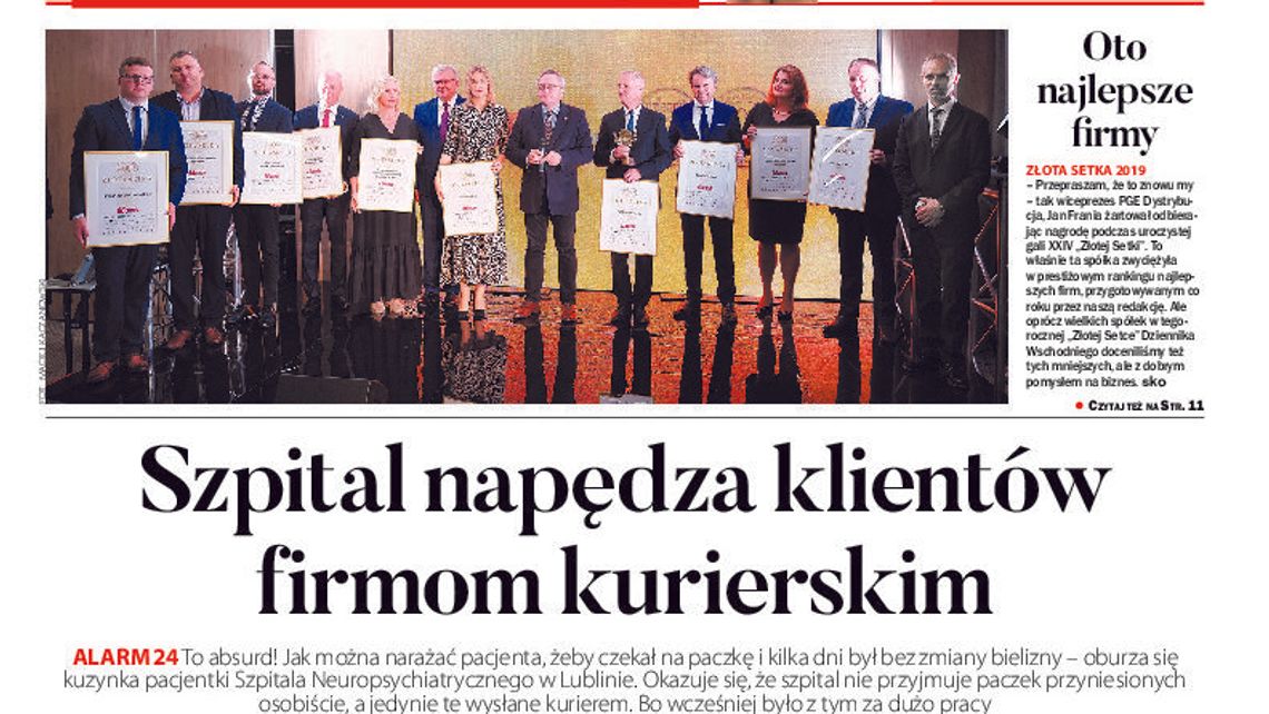  Pierwsza strona Dziennika Wschodniego z 28 września 2020 r. 