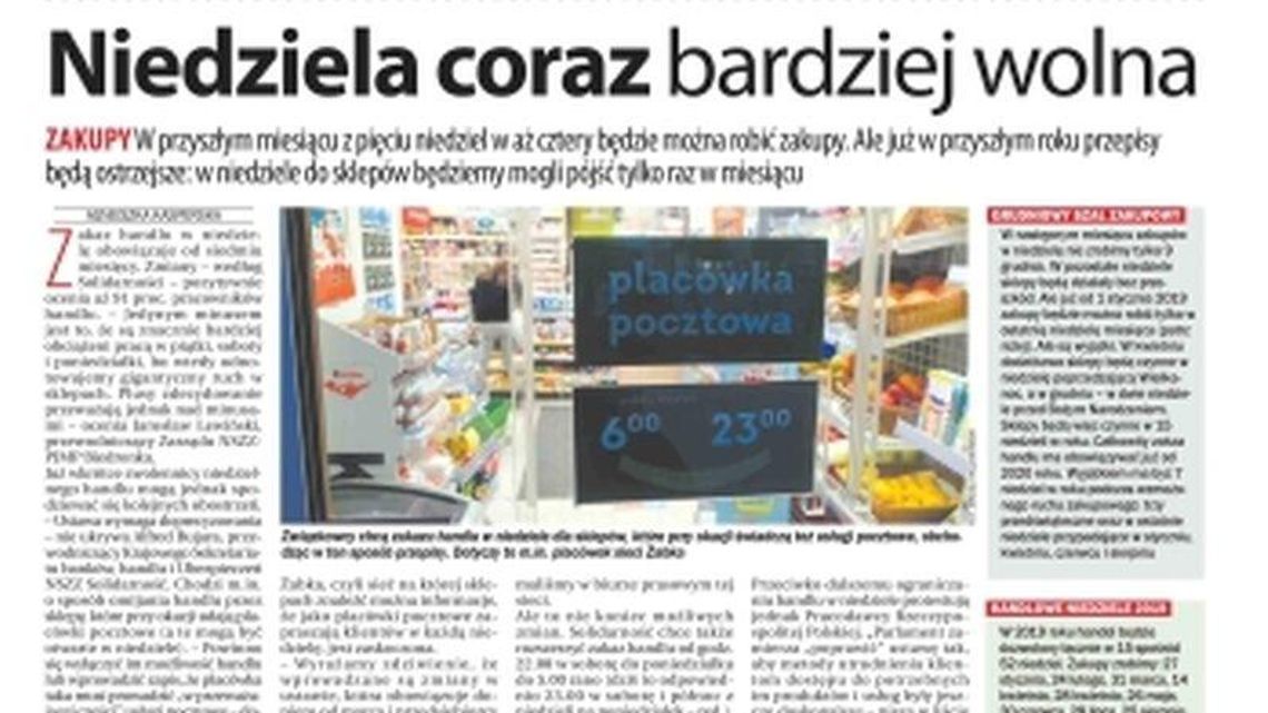 Pierwsza strona Dziennika Wschodniego z 29.11.2018