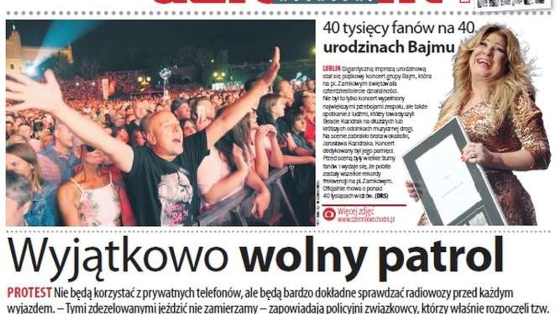 Pierwsza strona Dziennika Wschodniego z 3 września 2018 roku