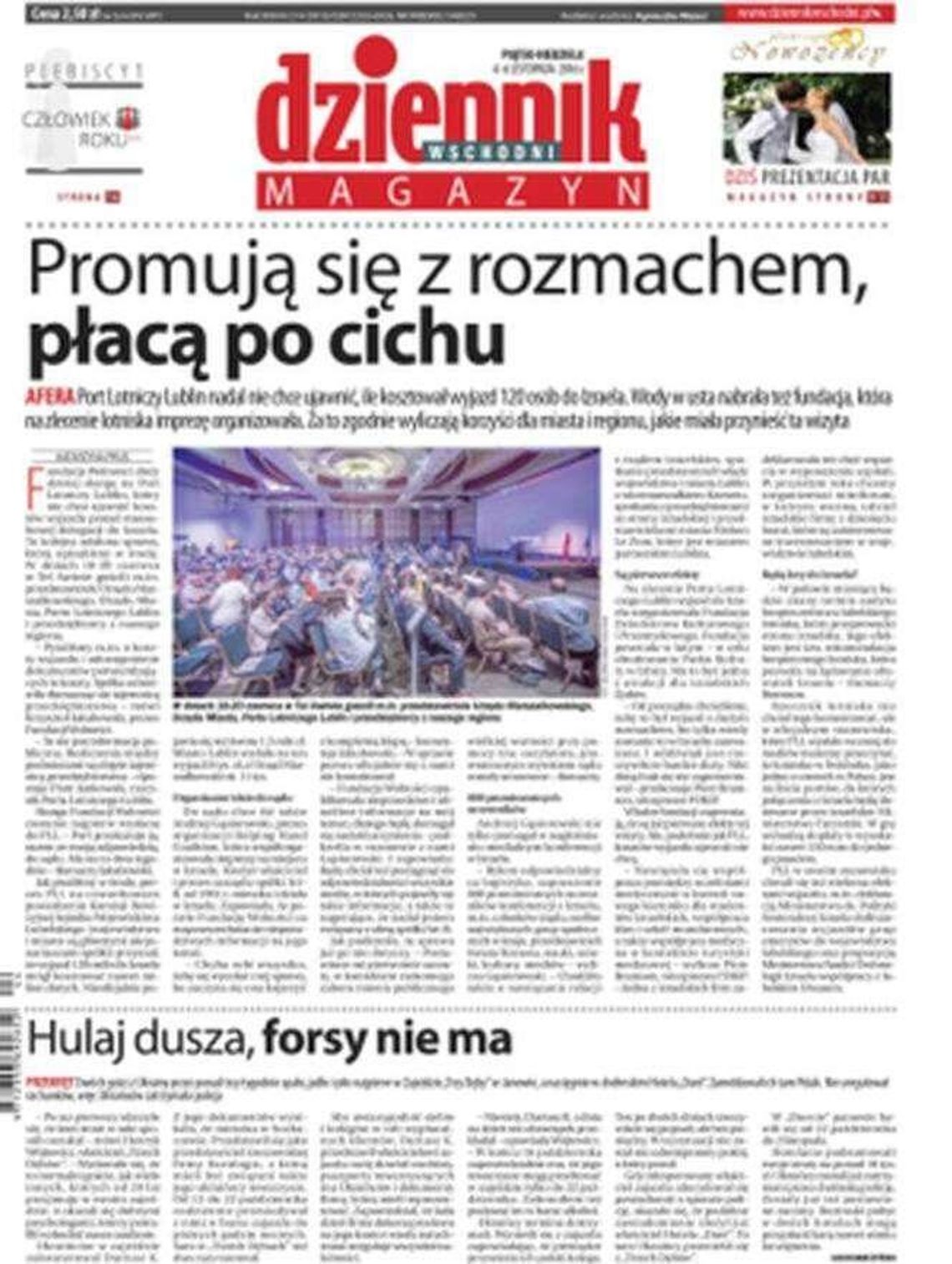 Pierwsza strona Dziennika Wschodniego z 4 listopada