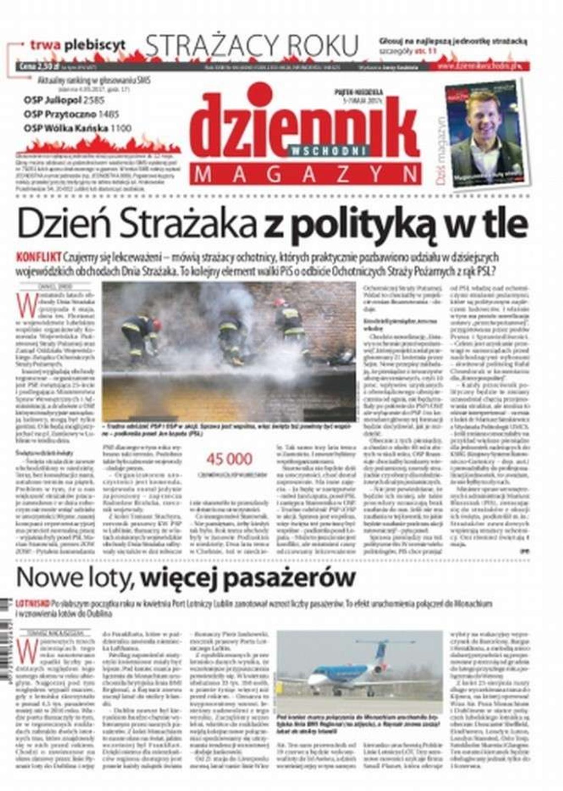 Pierwsza strona Dziennika Wschodniego z 5 maja 2017 r.