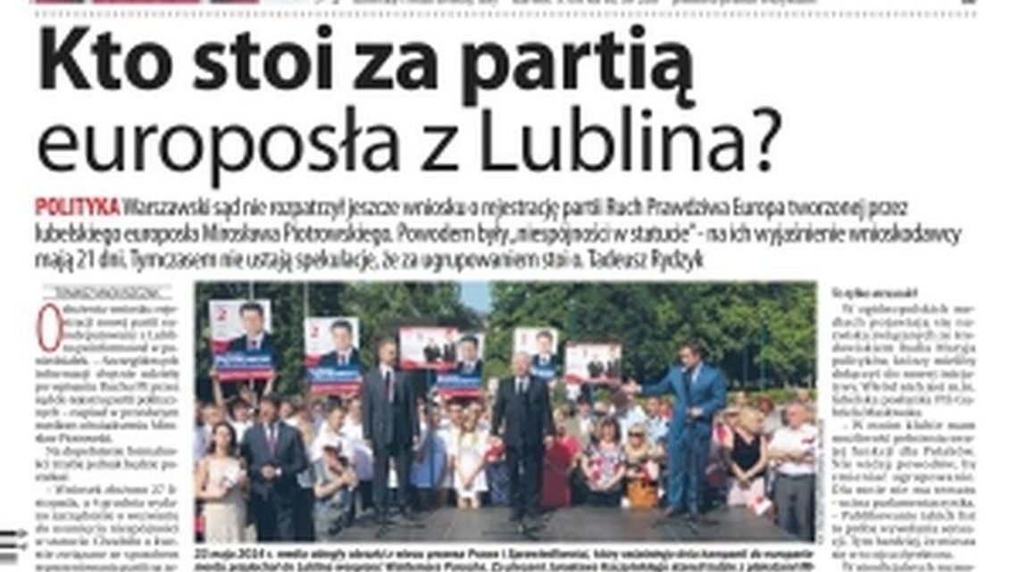 Pierwsza strona Dziennika Wschodniego z 7 grudnia 2018 roku