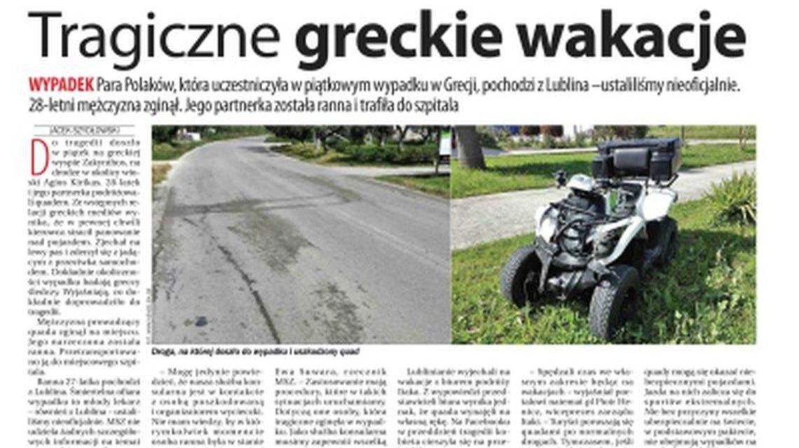 Pierwsza strona Dziennika Wschodniego z 7 maja 2019