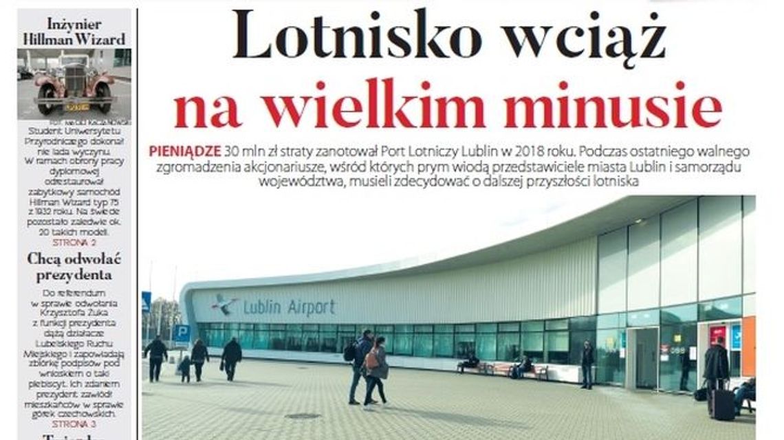 Pierwsza strona Dziennika Wschodniego z 8.07.2019