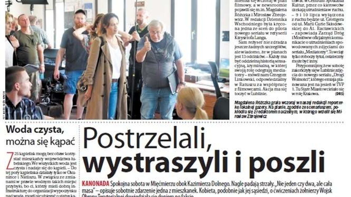 Pierwsza strona Dziennika Wschodniego z 9 lipca 2018 roku