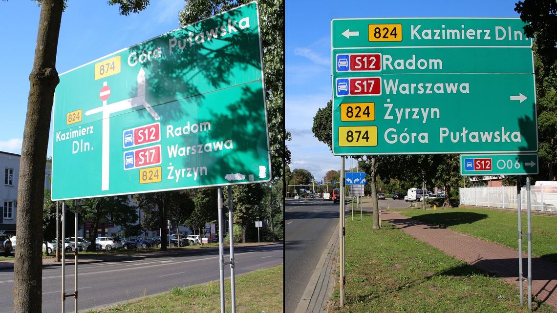 Pierwsze tablice, które "widzą" obwodnicę Puław. Takich zmian będzie więcej Pierwsze tablice, które "widzą" obwodnicę Puław. Takich zmian będzie więcej