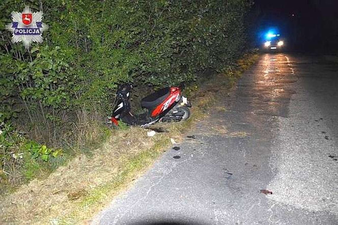 Pijana kobieta wywróciła się na skuterze