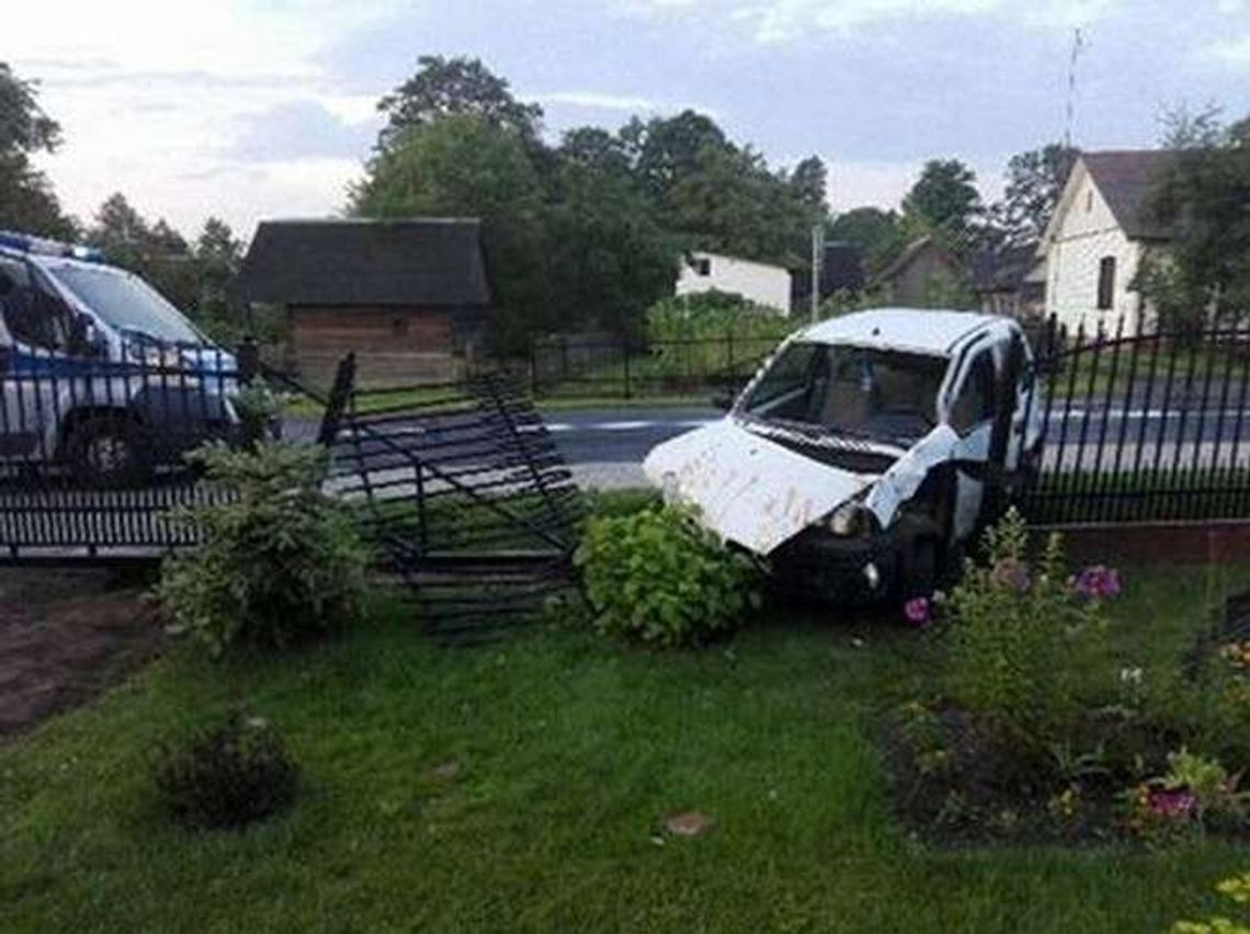 Pijany kierowca rozbił się na płocie