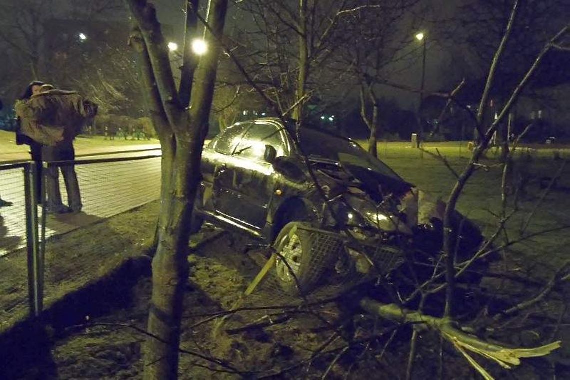 Pijany kierowca wjechał w ogrodzenie placu zabaw Pijany kierowca wjechał w ogrodzenie placu zabaw