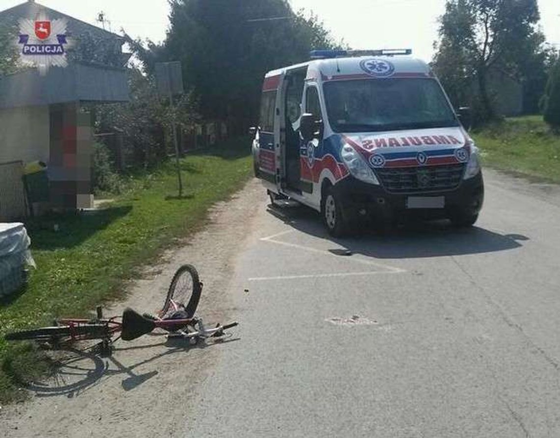 Pijany rowerzysta wjechał w karetkę pogotowia