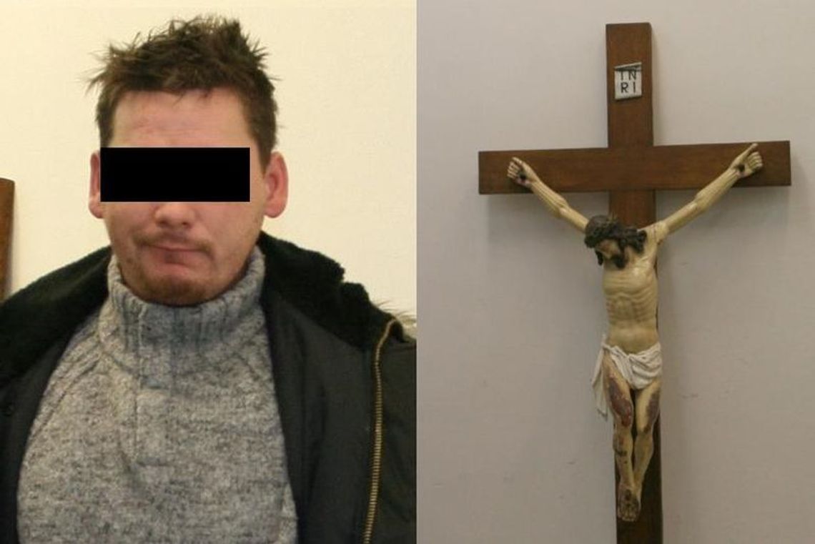 Pijany szedł z krzyżem. \"Chciałem sie pomodlić\" Pijany szedł z krzyżem. \"Chciałem sie pomodlić\"