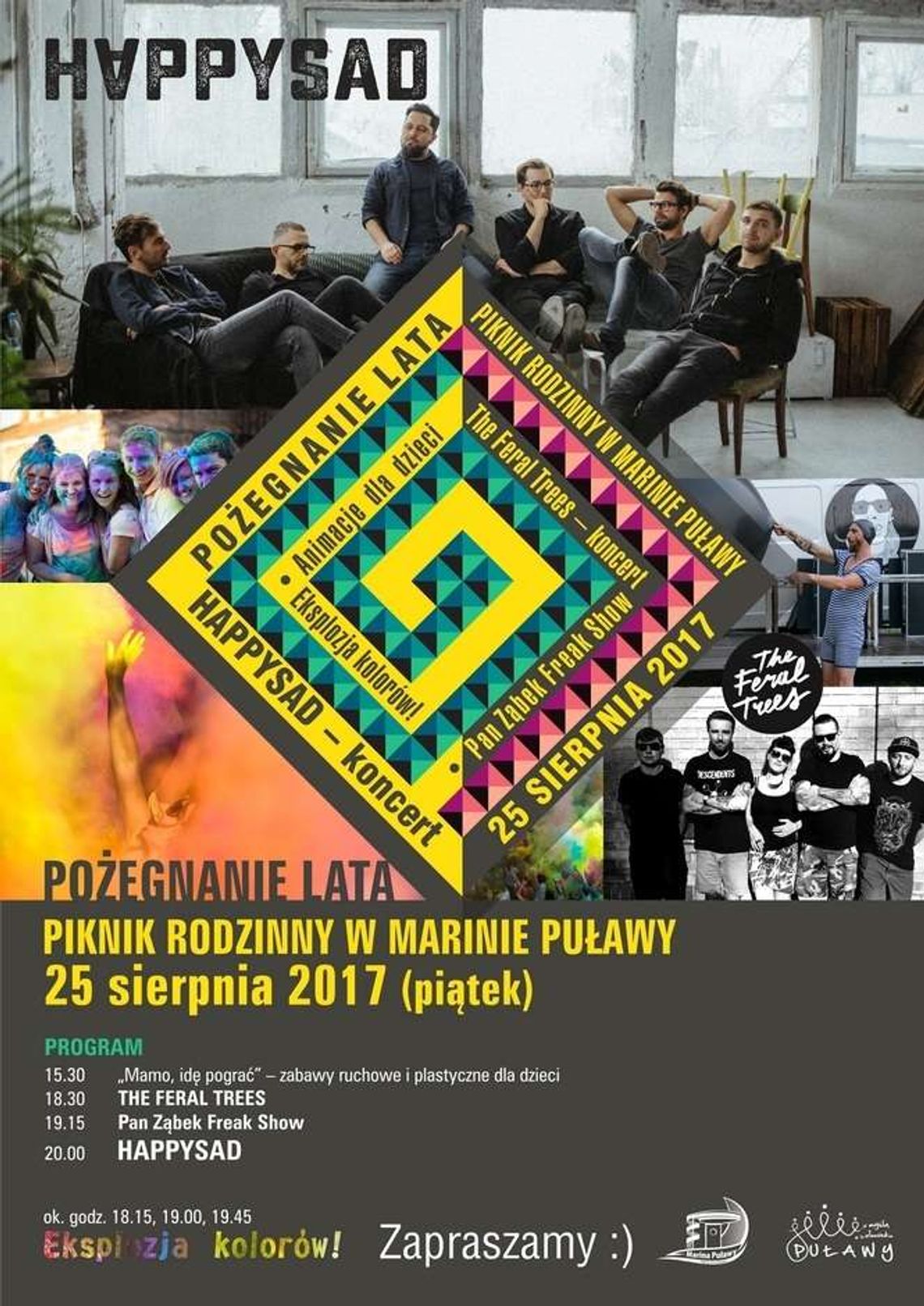 Piknik Rodzinny Pożegnanie Lata 2017 w Puławach. Program koncertów