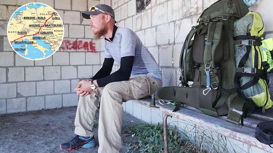 Piotr spod Białej Podlaskiej idzie pieszo przez Europę. Do celu dotrze za 5 miesięcy