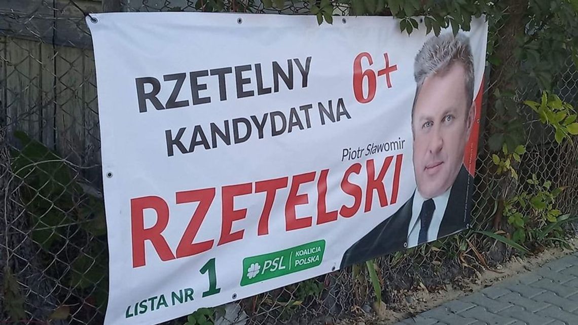 Plakat wyborczy zawieszony bez zgody właściciela ogrodzenia. Kandydat odpowiada