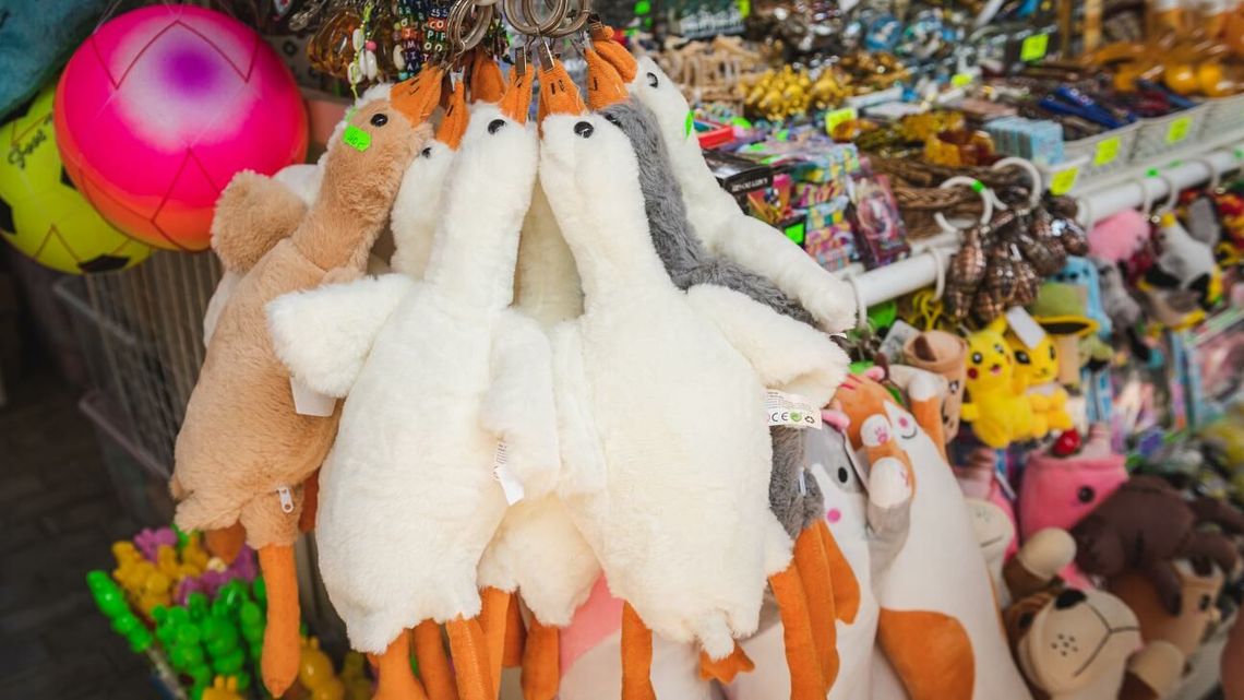 Pluszowe gęsi hitem wakacyjnych straganów. Skąd to się wzięło? 