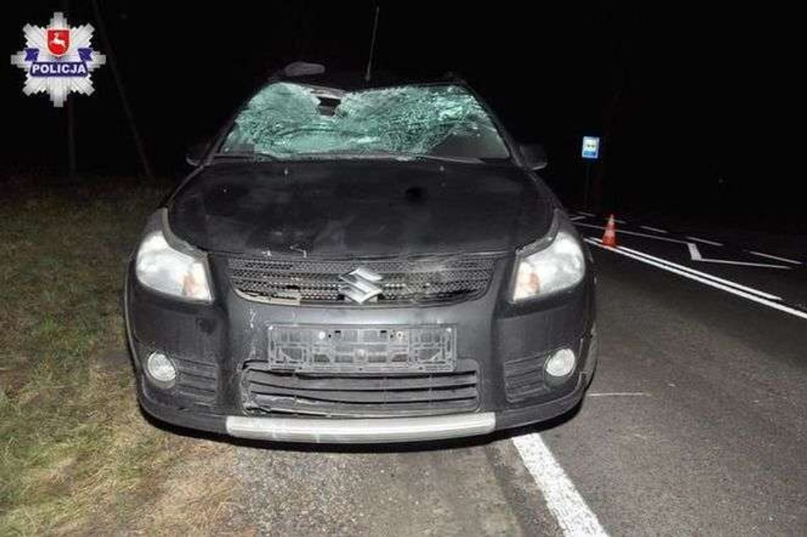 Po pijanemu, bez oświetlenia jechał rowerem drogą krajową. Potrącił go samochód