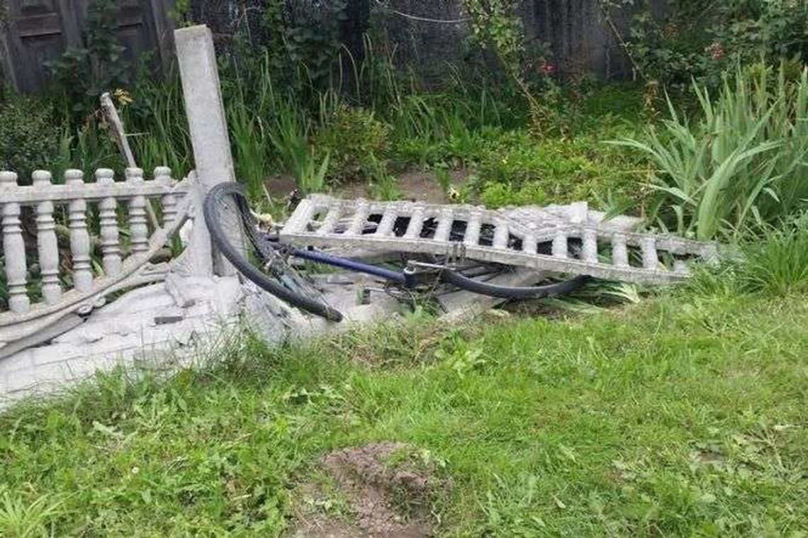 Po pijanemu staranował ogrodzenie swojej posesji