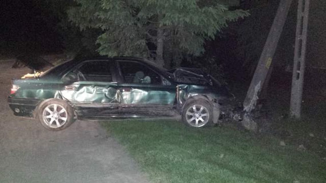 Po pijanemu uderzył w słup. Nie było prądu w całej wsi