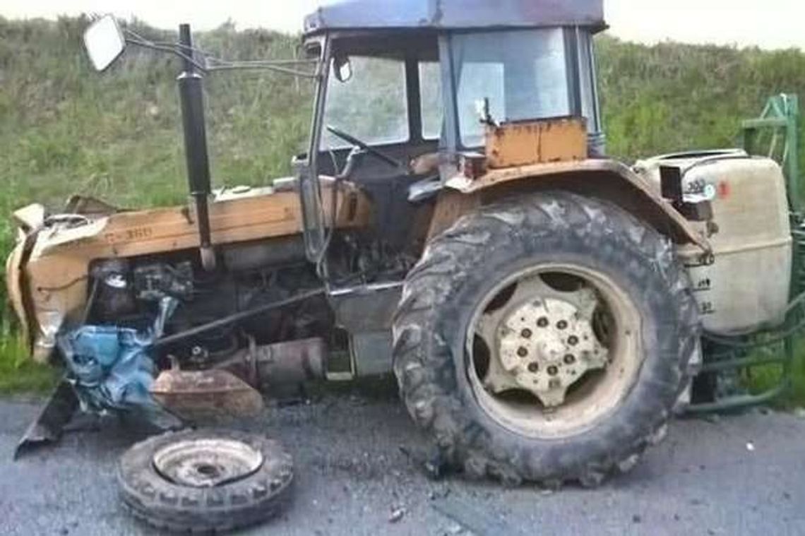 Po pijanemu wjechał w ciągnik. Miał 1,5 promila