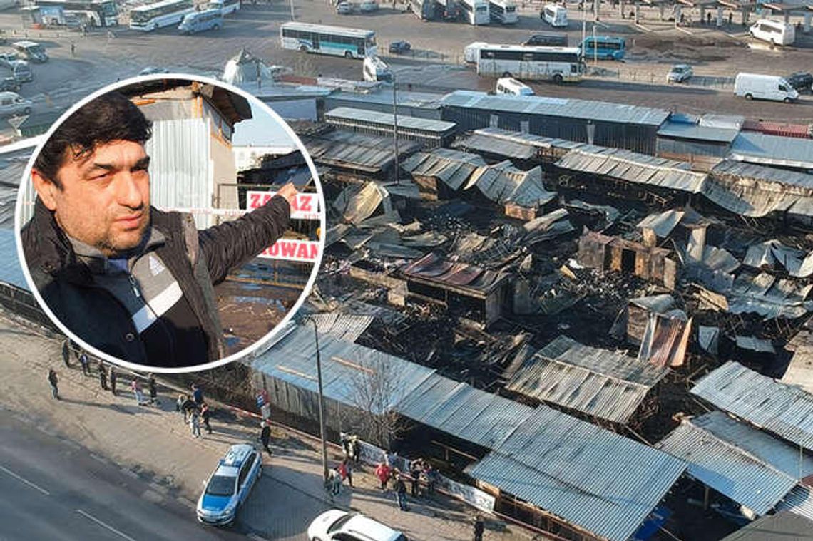 Po pożarze targu przy Ruskiej. "To podpalenie, podrzucili koktajle mołotowa" [zdjęcia i wideo z drona]