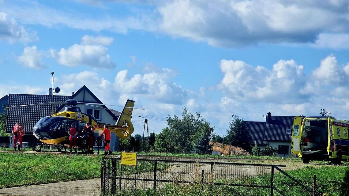 Po upadku na hulajnodze elektrycznej 15-latek zabrany śmigłowcem do szpitala